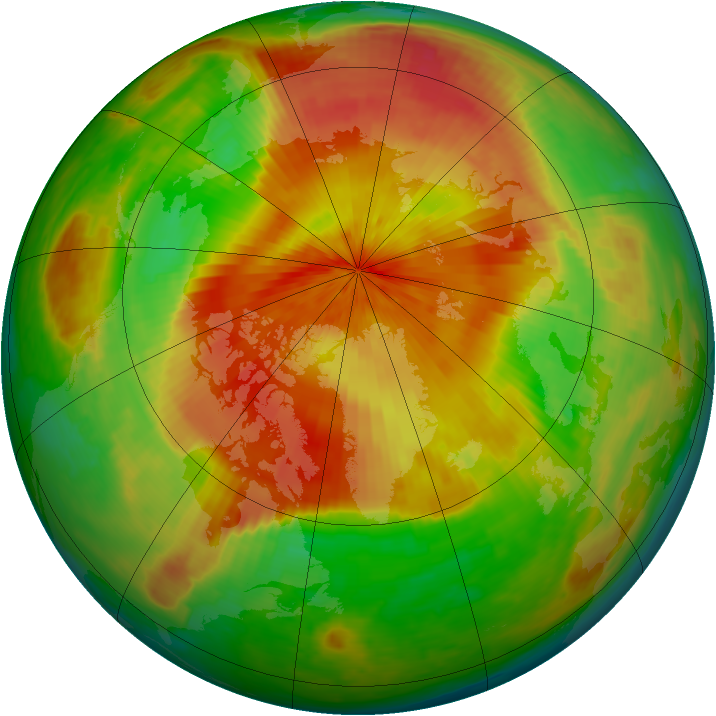 Arctic ozone map for 03 May 2004